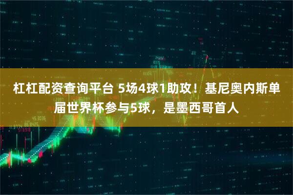 杠杠配资查询平台 5场4球1助攻！基尼奥内斯单届世界杯参与5球，是墨西哥首人